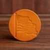 American Flag Leather Coaster