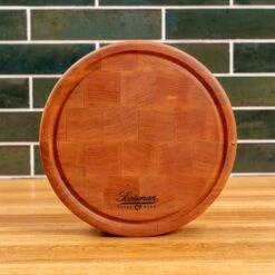 Cherry End Grain Round Butcher Block With Juice Groove -Cheap Carving Boards Store Cherry End Grain Round Butcher Block with Juice Groove small