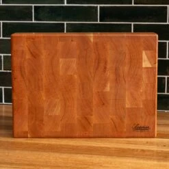 Cherry End Grain Rectangle Butcher Block -Cheap Carving Boards Store Cherry Rectangle End Grain Butcher Block Medium 00006