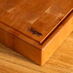 Cherry End Grain Rectangle Butcher Block With Juice Groove -Cheap Carving Boards Store Cherry Rectangle End Grain with Juice Groove Medium 00003