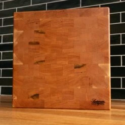 Cherry End Grain Square Butcher Block -Cheap Carving Boards Store Cherry Square End Grain Butcher Block Large 00007