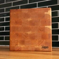 Cherry End Grain Square Butcher Block -Cheap Carving Boards Store Cherry Square End Grain Butcher Block Medium 00008