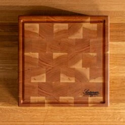 Cherry End Grain Square Butcher Block With Juice Groove -Cheap Carving Boards Store Cherry Square End Grain Butcher Block with Juice Groove Medium 00001
