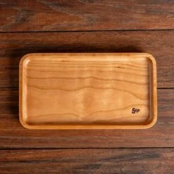Cherry Wooden Valet -Cheap Carving Boards Store Cherry Valet One Compartment 00001