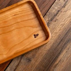 Cherry Wooden Valet -Cheap Carving Boards Store Cherry Valet One Compartment 00003