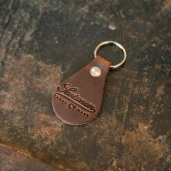 Scotsman Round Leather Key Fob