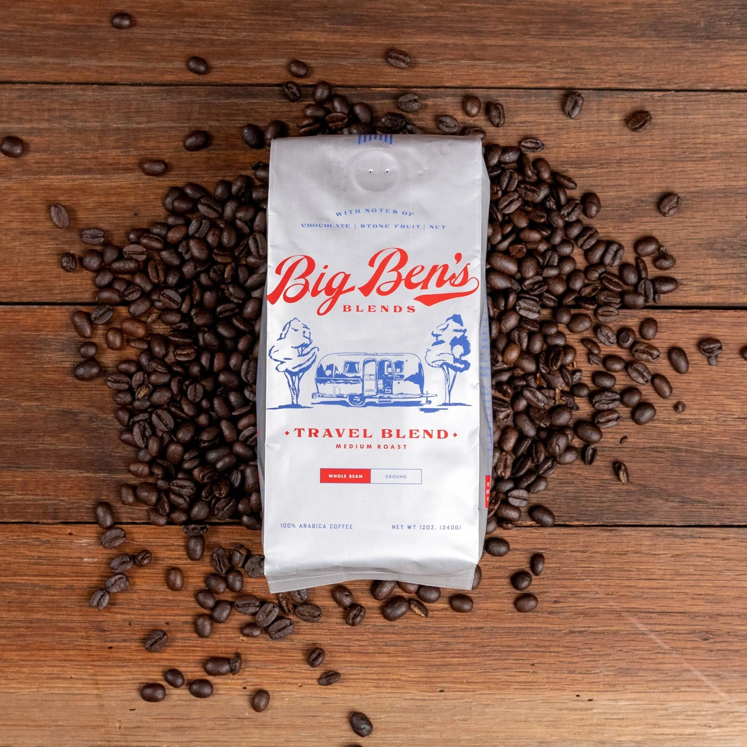 Travel Blend Whole Bean Bag 12oz Bag 1 Travel Blend Whole Bean Bag 12oz Bag