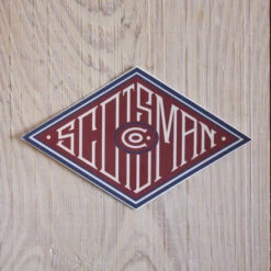 Red Scotsman Diamond Die Cut Decal