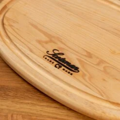 Maple Oval Serving Board With Juice Groove -Cheap Carving Boards Store Maple Oval Serving Board with Juice Groove 00006