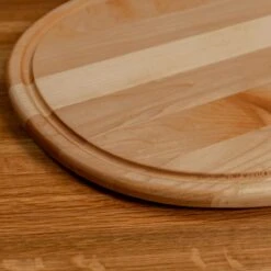Maple Oval Serving Board With Juice Groove -Cheap Carving Boards Store Maple Oval Serving Board with Juice Groove 00021