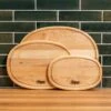 Maple Oval Serving Board With Juice Groove