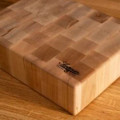 Maple End Grain Rectangle Butcher Block -Cheap Carving Boards Store Maple Rectangle End Grain Butcher Block Small 00003