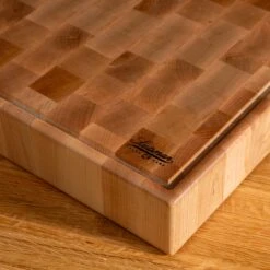 Maple End Grain Rectangle Butcher Block With Juice Groove -Cheap Carving Boards Store Maple Rectangle End Grain Butcher Block with Juice Groove Large 00003