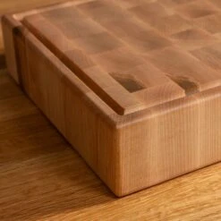 Maple End Grain Rectangle Butcher Block With Juice Groove -Cheap Carving Boards Store Maple Rectangle End Grain Butcher Block with Juice Groove Medium 00005