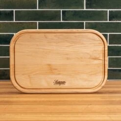 Maple Rectangle Serving Board With Juice Groove -Cheap Carving Boards Store Maple Rectangle Serving Board with Juice Groove 00014