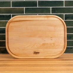 Maple Rectangle Serving Board With Juice Groove -Cheap Carving Boards Store Maple Rectangle Serving Board with Juice Groove 00022
