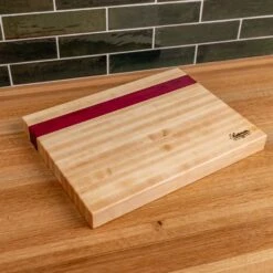 Maple & Purple Heart Butcher Block -Cheap Carving Boards Store Maple and Puple Heart Butcher Block 00002