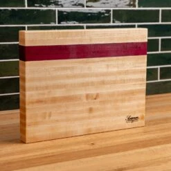 Maple & Purple Heart Butcher Block -Cheap Carving Boards Store Maple and Puple Heart Butcher Block 00006