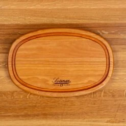 Cherry Oval Serving Board With Juice Groove -Cheap Carving Boards Store NewWoodProducts Cherry June13 2024 028