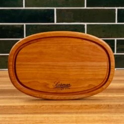 Cherry Oval Serving Board With Juice Groove -Cheap Carving Boards Store NewWoodProducts Cherry June13 2024 033