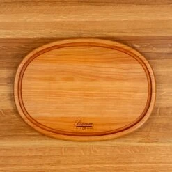 Cherry Oval Serving Board With Juice Groove -Cheap Carving Boards Store NewWoodProducts Cherry June13 2024 036