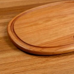 Cherry Oval Serving Board With Juice Groove -Cheap Carving Boards Store NewWoodProducts Cherry June13 2024 040