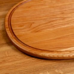 Cherry Oval Serving Board With Juice Groove -Cheap Carving Boards Store NewWoodProducts Cherry June13 2024 048