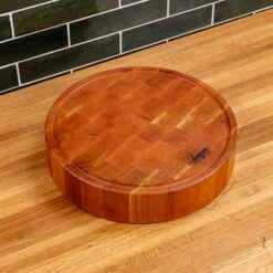 Cherry End Grain Round Butcher Block With Juice Groove -Cheap Carving Boards Store NewWoodProducts Cherry June14 2024 160 b580d11e b196 4ed1 86a7 1e07abf4f86f