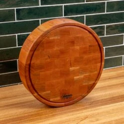 Cherry End Grain Round Butcher Block With Juice Groove -Cheap Carving Boards Store NewWoodProducts Cherry June14 2024 164 edff9563 78a9 404d bcc5 ce3392955247