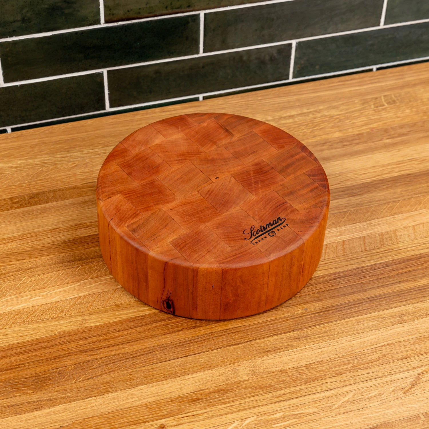 Cherry End Grain Round Butcher Block 4 Cherry End Grain Round Butcher Block - Image 4