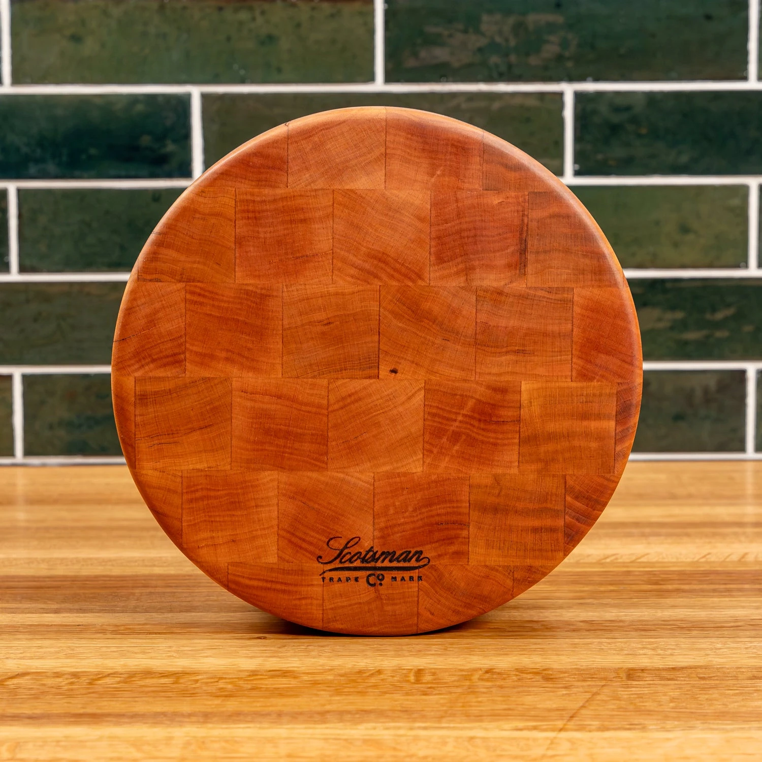 Cherry End Grain Round Butcher Block 8 Cherry End Grain Round Butcher Block - Image 8