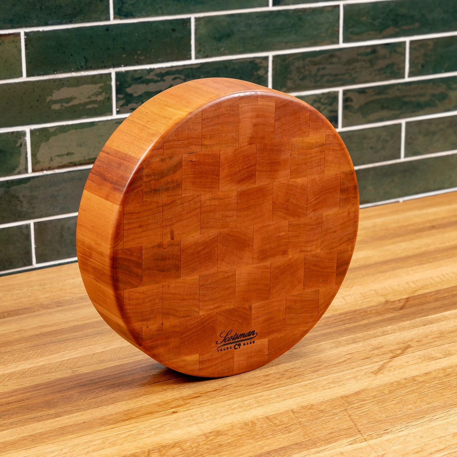 Cherry End Grain Round Butcher Block 14 Cherry End Grain Round Butcher Block - Image 14