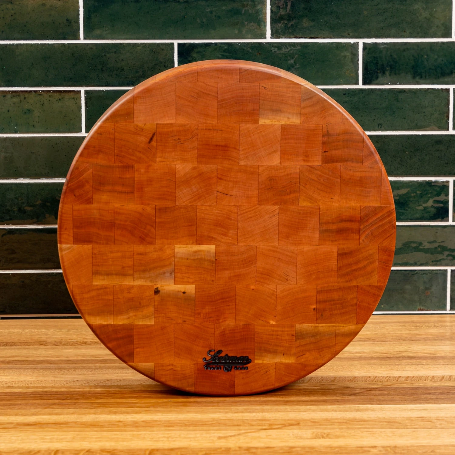 Cherry End Grain Round Butcher Block 17 Cherry End Grain Round Butcher Block - Image 17