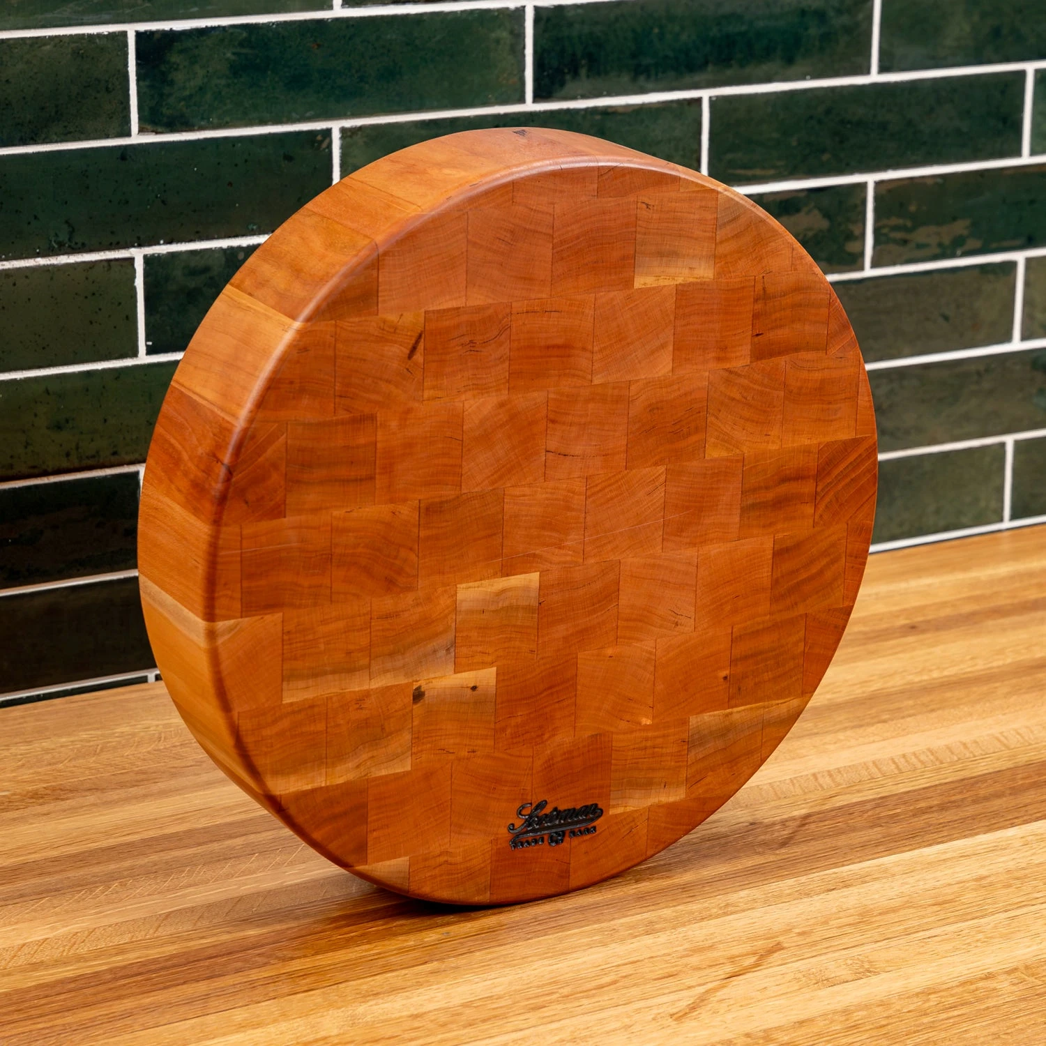 Cherry End Grain Round Butcher Block 18 Cherry End Grain Round Butcher Block - Image 18