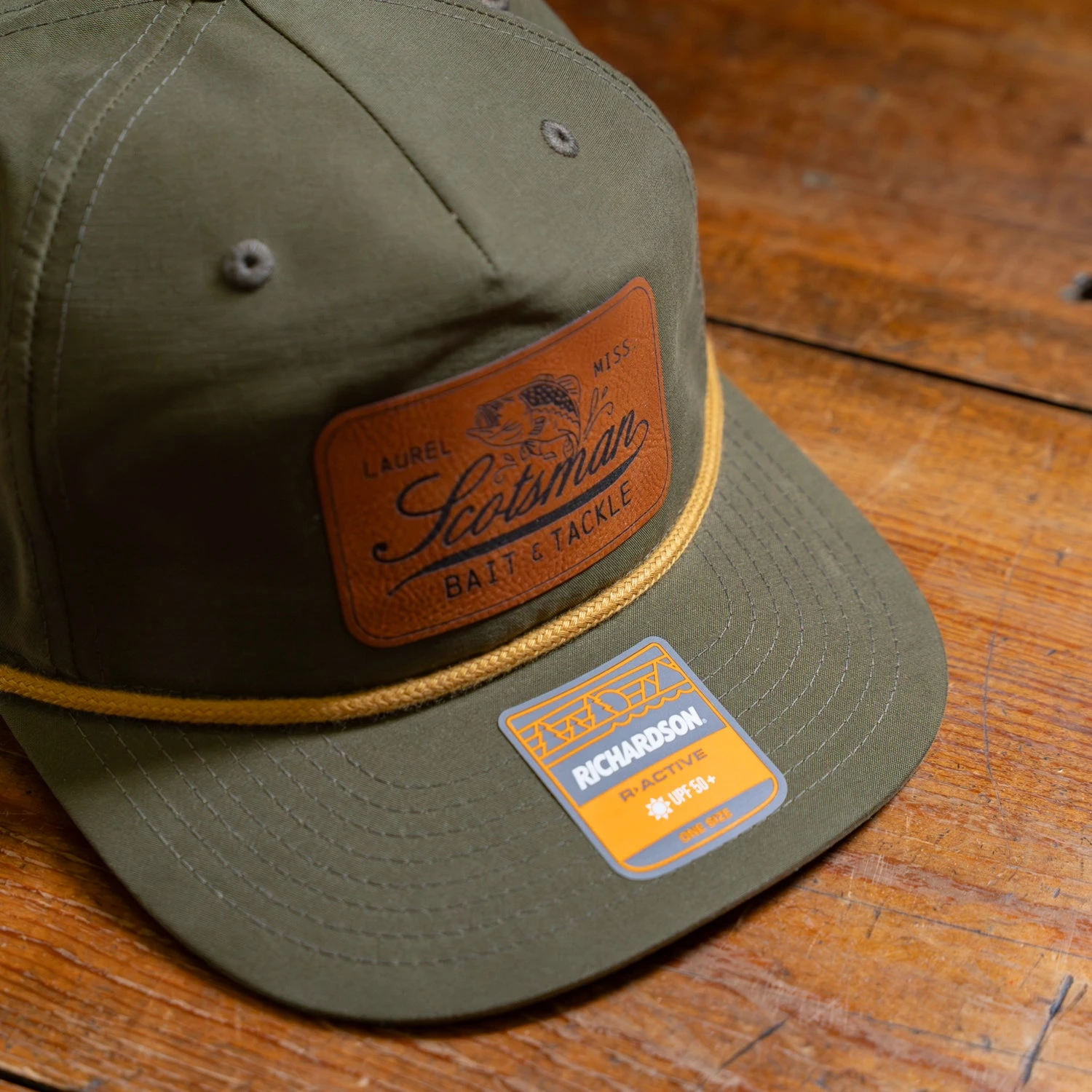 SCo. Bait & Tackle Leather Patch Cap 2 SCo. Bait & Tackle Leather Patch Cap - Image 2