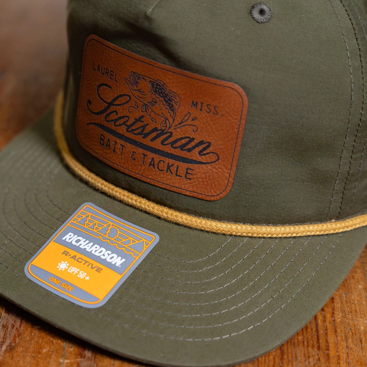 SCo. Bait & Tackle Leather Patch Cap 3 SCo. Bait & Tackle Leather Patch Cap - Image 3