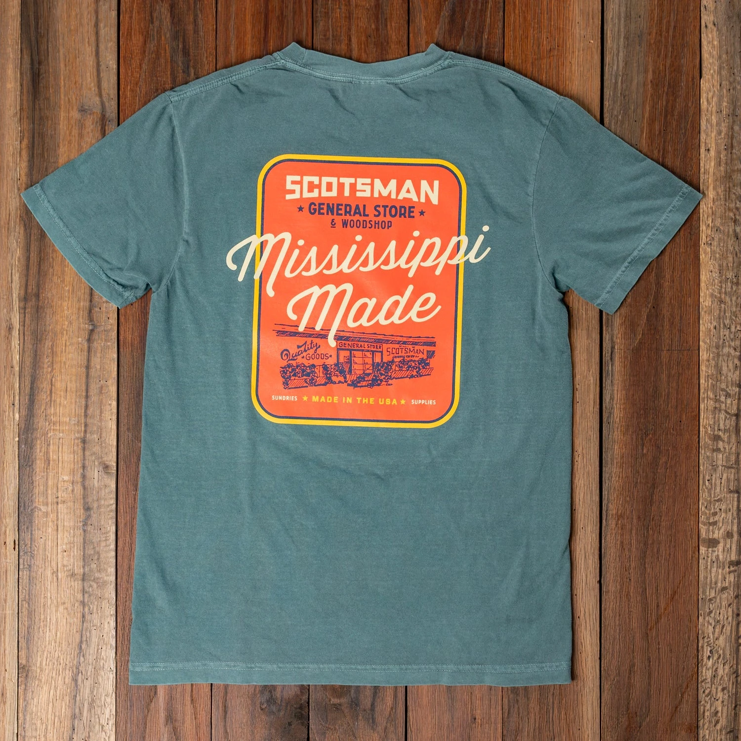 Scotsman Mississippi Made T-Shirt (No Pocket) 1 Scotsman Mississippi Made T-Shirt (No Pocket)