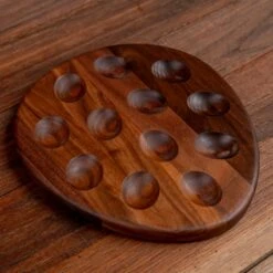 Walnut Deviled Egg Tray | 12 Egg -Cheap Carving Boards Store ScotsmanCo Deviled Egg Tray Walnut Maple Wood kitchenware home kitchen 00023