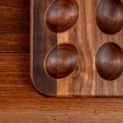 Walnut Deviled Egg Tray | 18 Egg -Cheap Carving Boards Store ScotsmanCo Deviled Egg Tray Walnut Maple Wood kitchenware home kitchen 00074