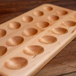 Maple Deviled Egg Tray | 18 Egg -Cheap Carving Boards Store ScotsmanCo Deviled Egg Tray Walnut Maple Wood kitchenware home kitchen 00099