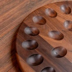 Walnut Deviled Egg Tray | 24 Egg -Cheap Carving Boards Store ScotsmanCo Deviled Egg Tray Walnut Maple Wood kitchenware home kitchen 00117