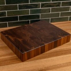 Walnut End Grain Rectangle Butcher Block -Cheap Carving Boards Store Walnut End Grain Rectangle Butcher Block large 00003