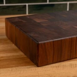 Walnut End Grain Rectangle Butcher Block -Cheap Carving Boards Store Walnut End Grain Rectangle Butcher Block medium 00007