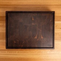 Walnut End Grain Rectangle Butcher Block With Juice Groove -Cheap Carving Boards Store Walnut End Grain Rectangle Butcher Block with Juice Grove large 00001