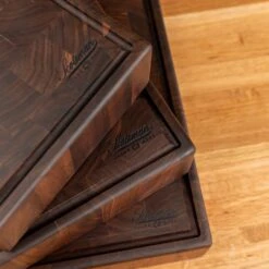 Walnut End Grain Square Butcher Block With Juice Groove -Cheap Carving Boards Store Walnut End Grain Square Butcher Block with Juice Groove 00001