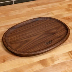 Walnut Oval Carving Board -Cheap Carving Boards Store Walnut Oval Carving Board 00009