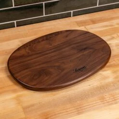 Walnut Oval Serving Board -Cheap Carving Boards Store Walnut Oval Serving Board 00005