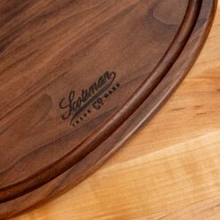 Walnut Oval Serving Board With Juice Groove -Cheap Carving Boards Store Walnut Oval Serving Board with Juice Groove 00004