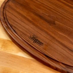 Walnut Oval Serving Board With Juice Groove -Cheap Carving Boards Store Walnut Oval Serving Board with Juice Groove 00014