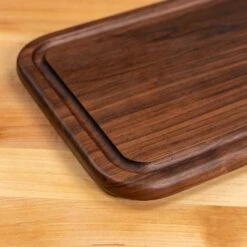 Walnut Rectangle Serving Board With Juice Groove -Cheap Carving Boards Store Walnut Rectangle Serving Board with Juice Groove 00006